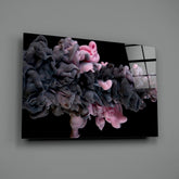 Pink Smoke Glass Wall Art.